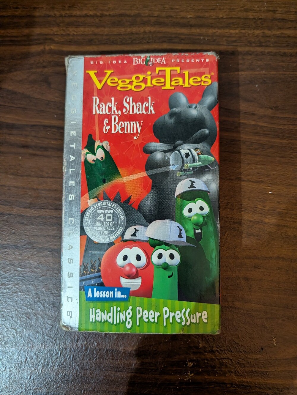 Veggie Tales Rack Shack & Benny A Lesson In Handling Peer Pressure VHS Tape